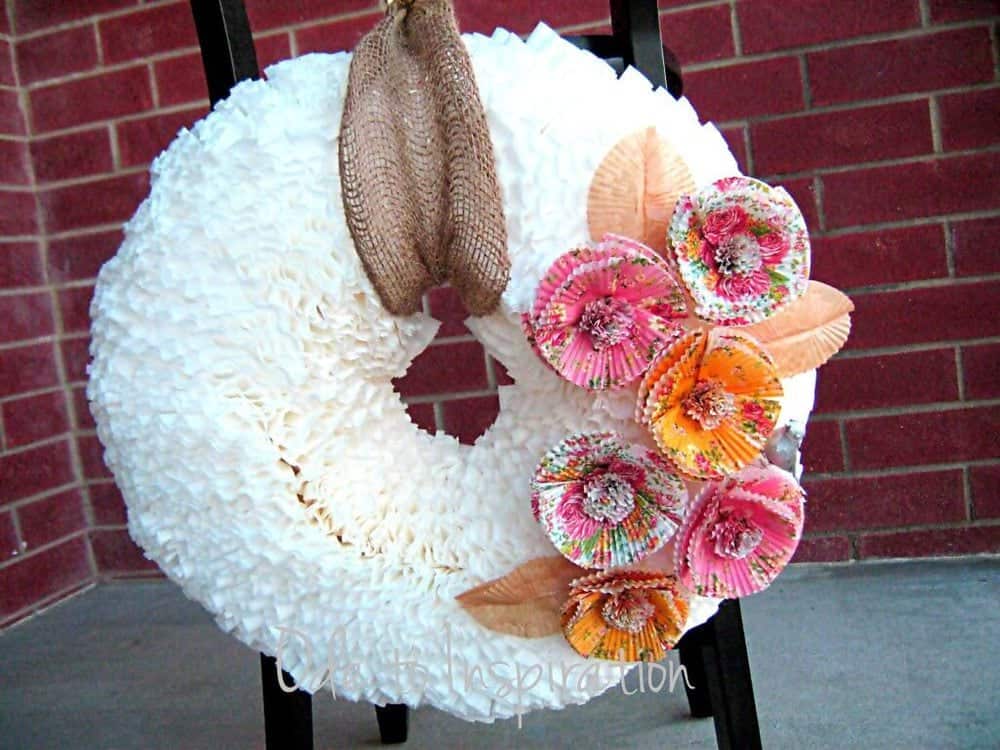 Coffee-Filter-Wreath-with-Cupcake-Liner-Flowers-1024x768