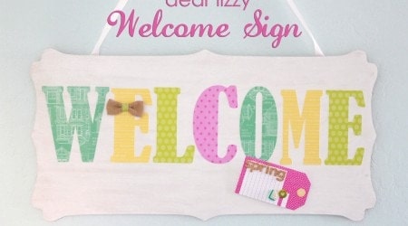 Dear Lizzy Welcome Sign