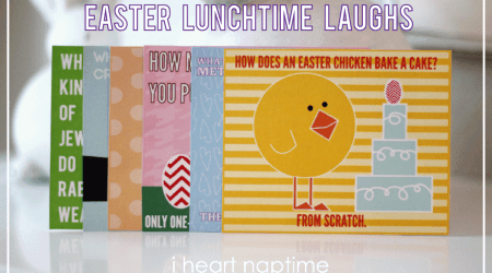 My kids will love these Easter Lunchtime Laughs at I heart naptime! Perfect for their lunches. #easter