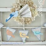 Vintage-Window-Dressing-for-Spring-with-Wreath-Birds-Music-Paper-AnExtraordinaryDay.net_