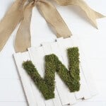 moss wooden pallet letter
