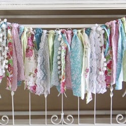 DIY fabric scrap banner... super easy to make and perfect for Spring!
