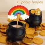 st. patricks day rainbow cupcake toppers