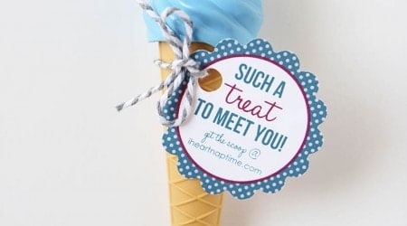 ice cream cone pen favor
