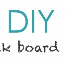 DIY chalk board sign