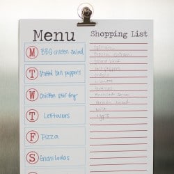 free printable menu on iheartnaptime.com