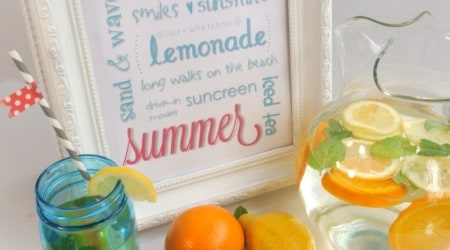 Citrus & Mint Infused Water plus Free Printable