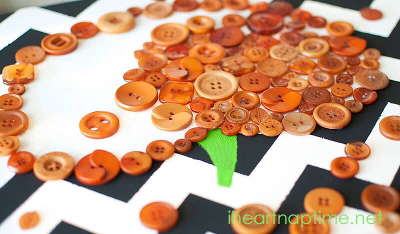DIY Pumpkin Canvas Art with Buttons I Heart Nap Time | I Heart Nap ...