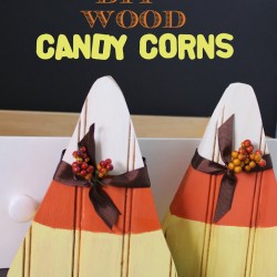 DIY wood candy corn