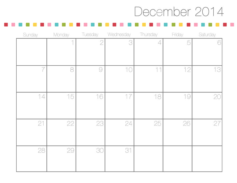 december 2014 calendar