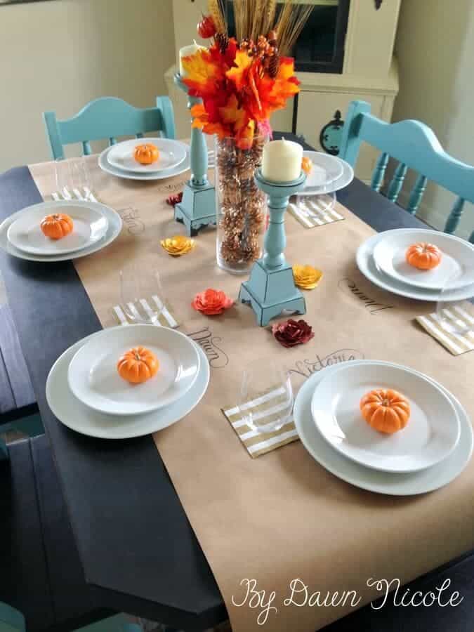 table  Heart Nap Thanksgiving runner 20 Party ideas Ideas   paper Features} I Time {Link