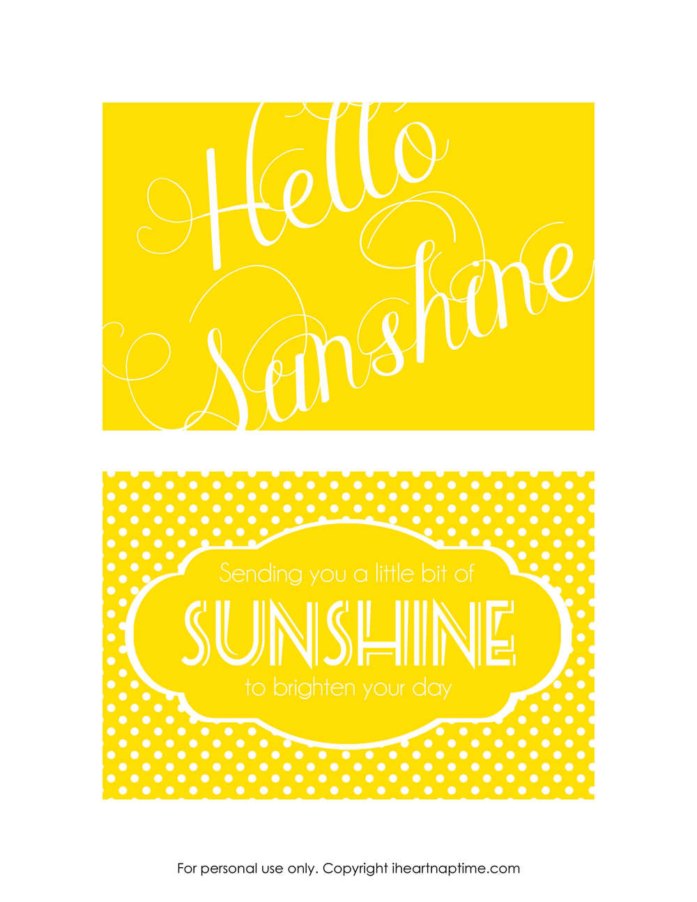 Send a box of sunshine {FREE printables}