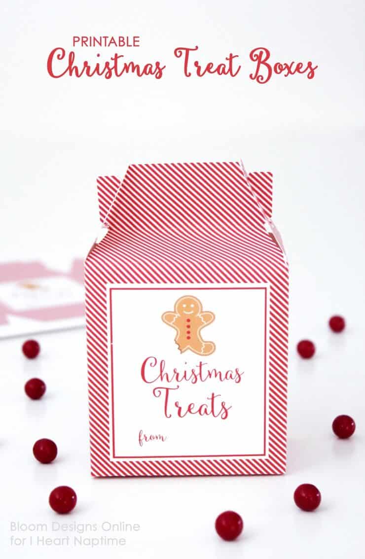 Christmas Treats Printable Box - I Heart Nap Time