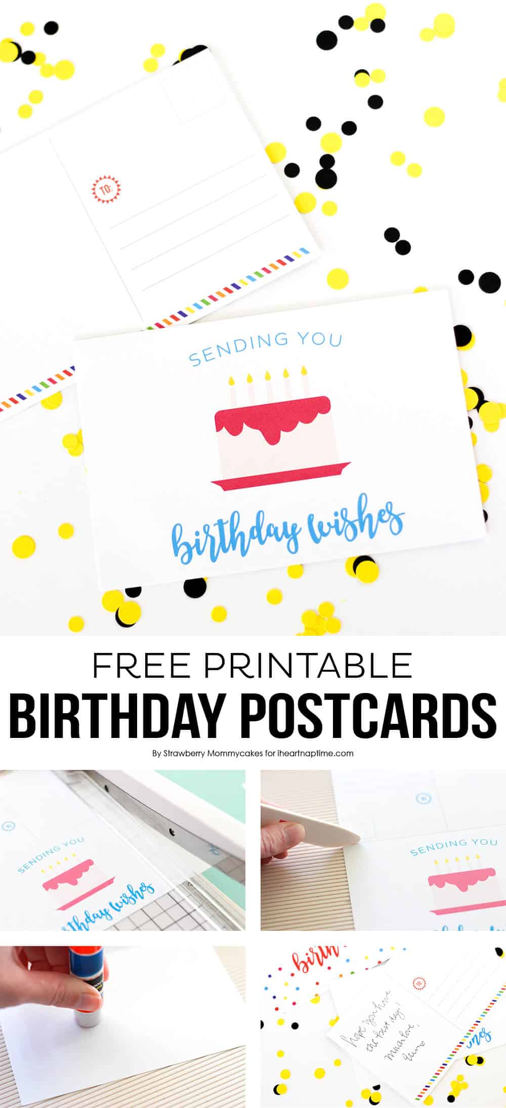 FREE Printable Birthday Postcards I Heart Nap Time