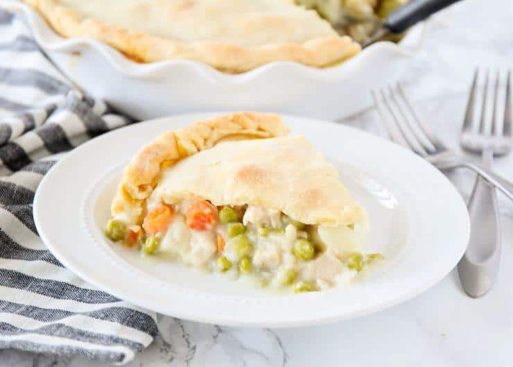 This homemade chicken pot pie is to die for! A great household hit that'll have your family going back for seconds in no time. Nothing beats a warm, comforting slice of pot pie! homemade chicken pot pie