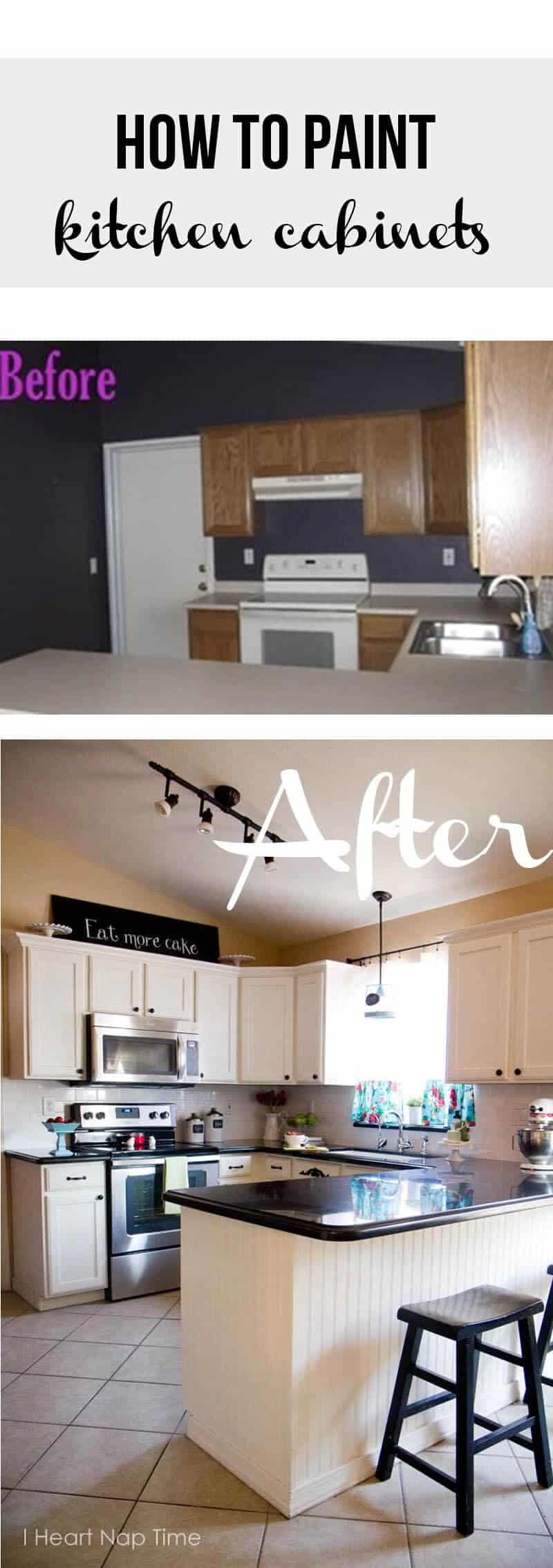 How to paint kitchen cabinets white I Heart Nap Time How to paint kitchen cabinets white I Heart Nap Time
