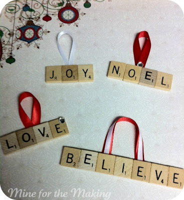 scrabble letter ornaments pictured tutorial