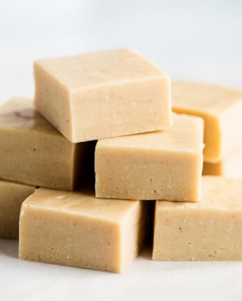 stack of peanut butter fudge