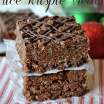 a stack of hot chocolate rice krispie treats