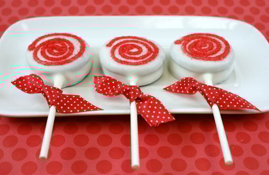 Christmas swirl oreos