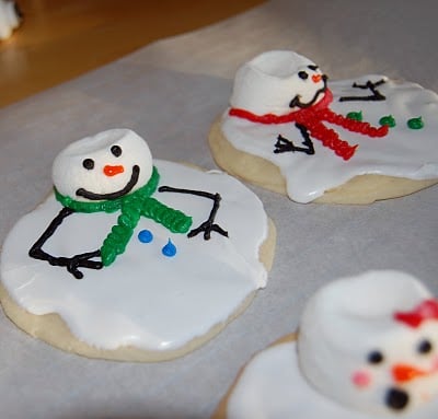Melted Snowman Cookies
