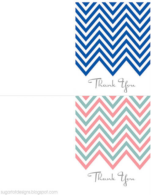 thank you note printables