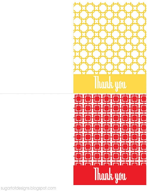Thank You Note Printable- {FREE printable}