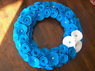 felt flower wreath
