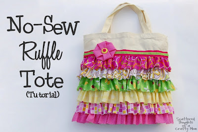 no sew ruffle tote