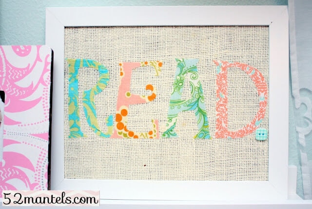 Super cute fabric word art