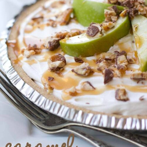 NoBake Caramel Apple Snickers Pie I Heart Naptime