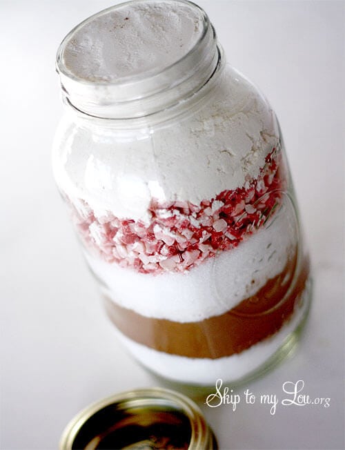 Peppermint Brownie Mix for Jar {Gift} - I Heart Nap Time