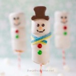 marshmallow snowman on a stick