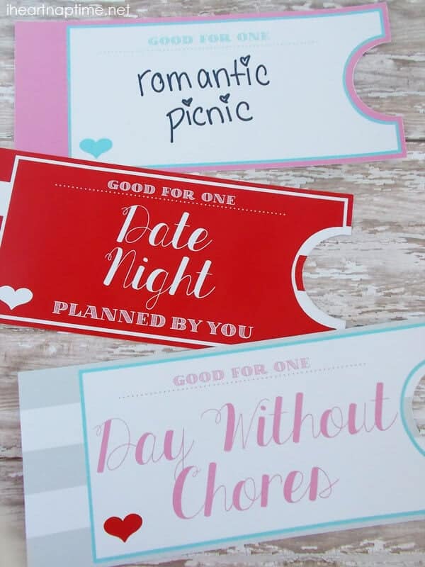 Free printable love coupons template 