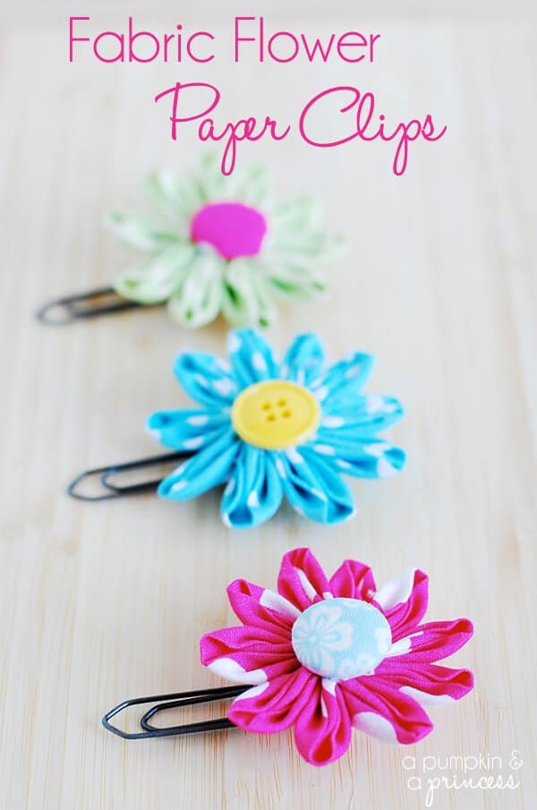 Fabric-Flower-Paper-Clips