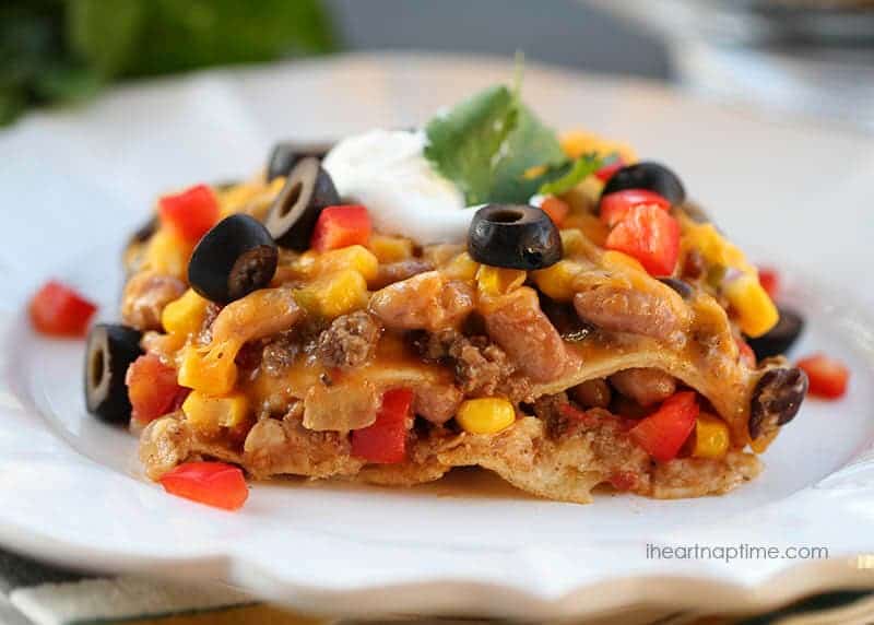 Mexican lasagna - I Heart Nap Time