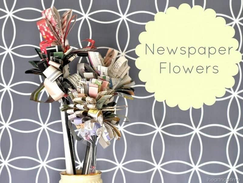 a quick and easy tutorial for making flowers out of newspaper news paper flower