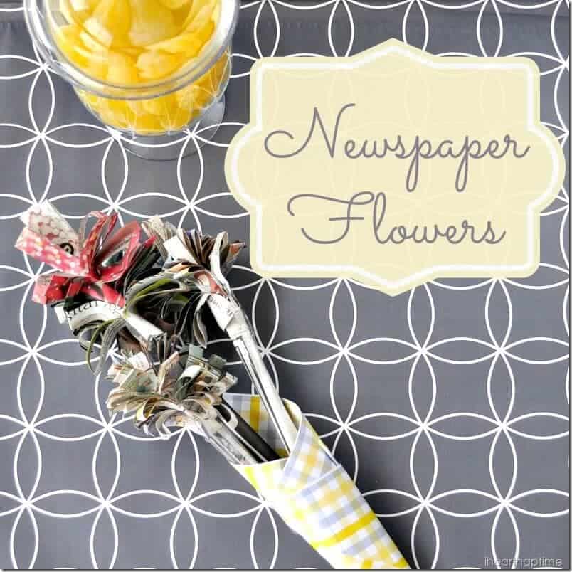 a quick and easy tutorial for making flowers out of newspaper news paper flower