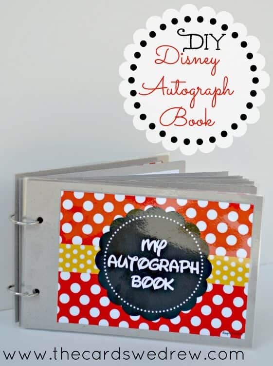 DIY Disney Autograph Book from The Cards We Drew with free print from DimplePrints