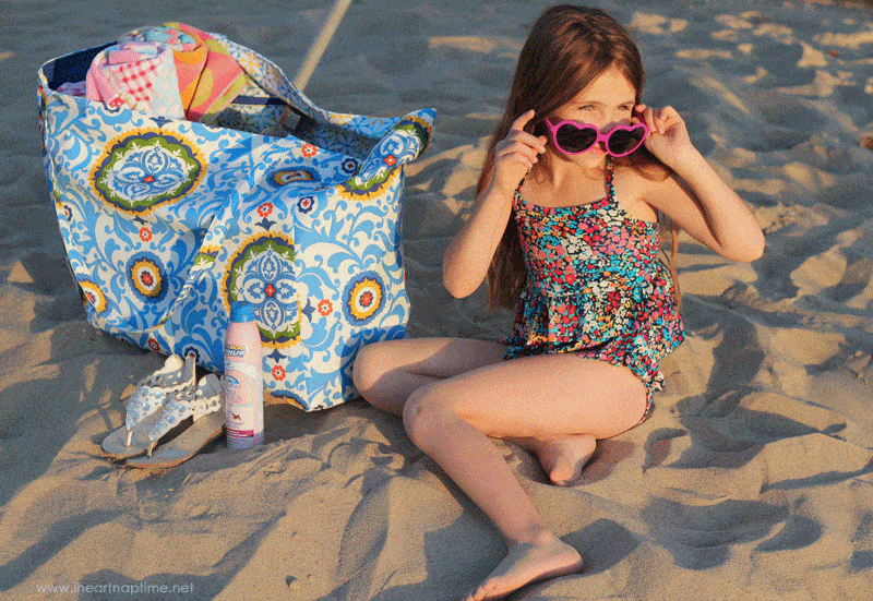 Oversized Beach Bag {Hello Summer} - I Heart Nap Time