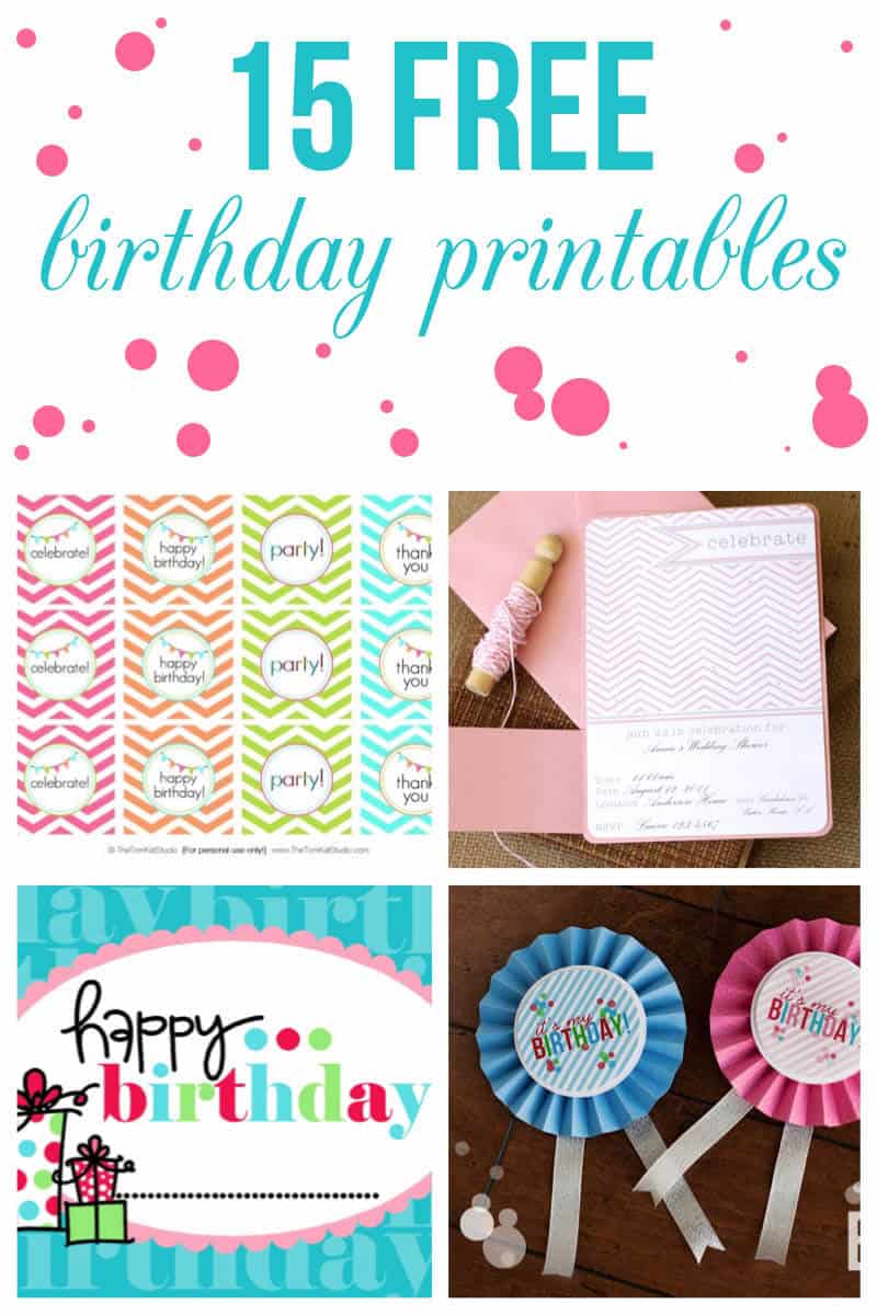 15 free birthday printables - I Heart Nap Time