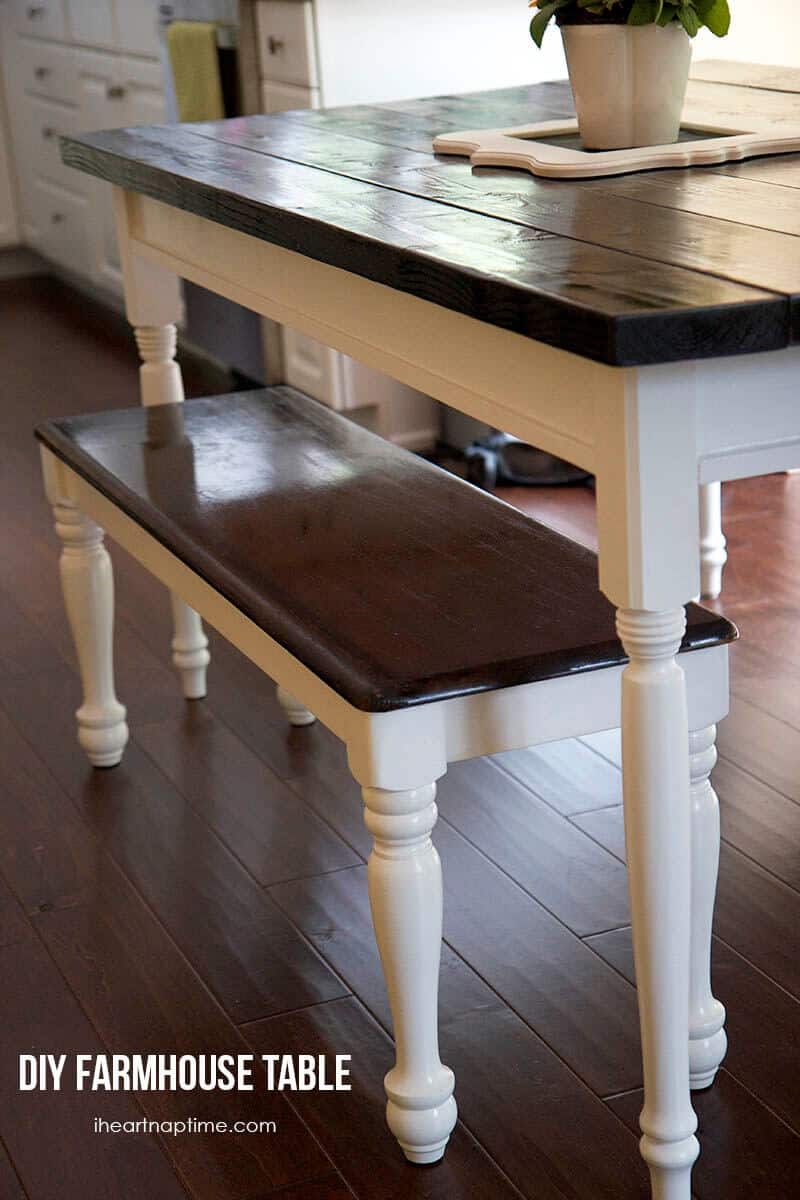 DIY Farmhouse Kitchen Table I Heart Nap Time