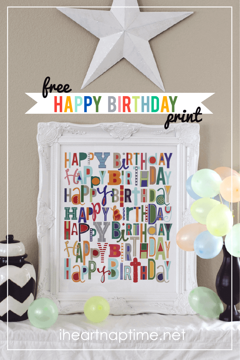 Happy Printable Nap Time I - Free Birthday Heart Nap Free I Printable - Heart Happy Time Birthday