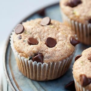 Chocolate chip zucchini muffins featured on Better Homes and Garden