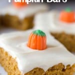 The BEST pumpkin bars!
