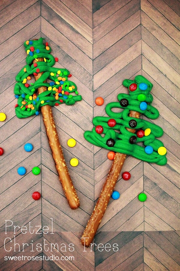 christmas tree pretzel rods 
