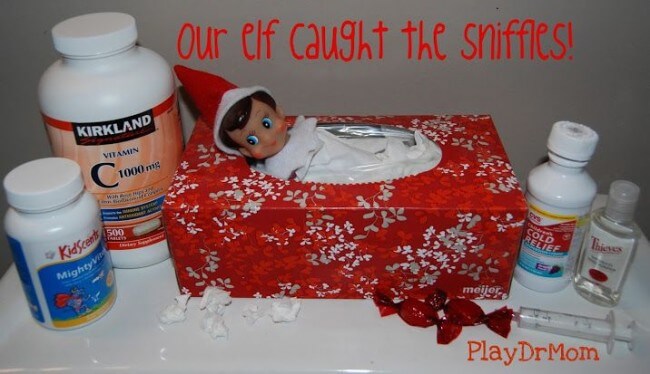 Top 50 of the BEST Elf on the Shelf ideas - So many fun ideas to do with your Elf leading up to Christmas! Your family will love these list amazing list of elf ideas! Elf is sick in bed