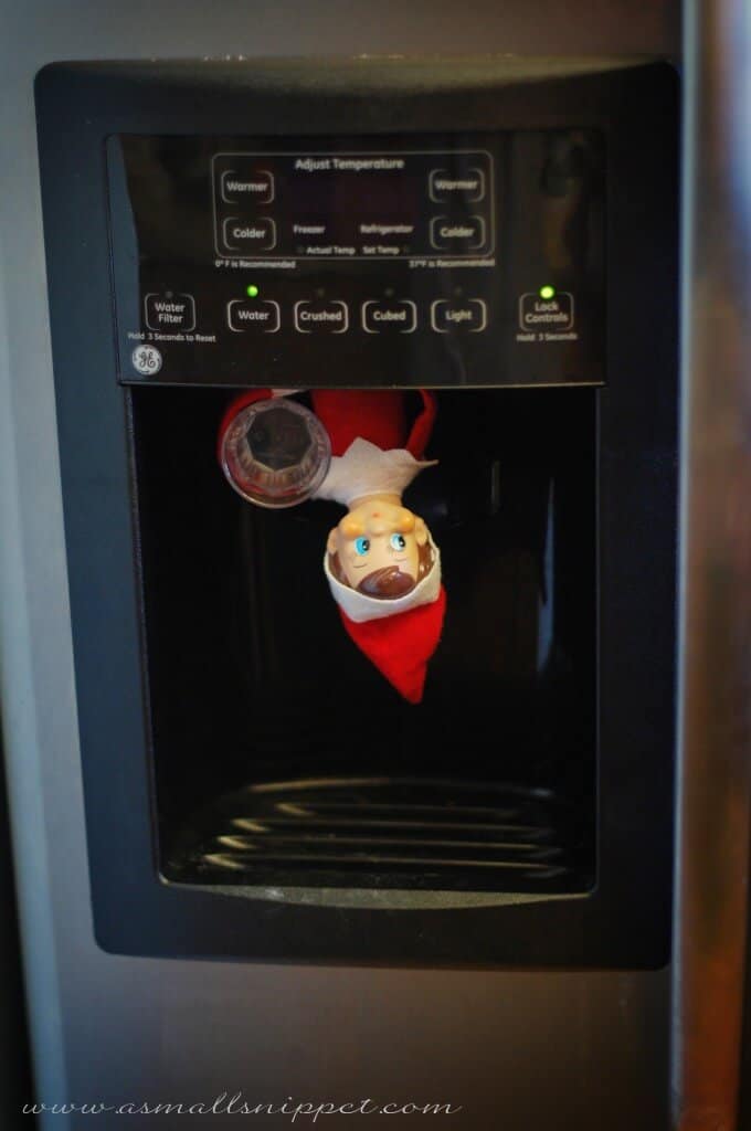 Elf in the water dispenser 