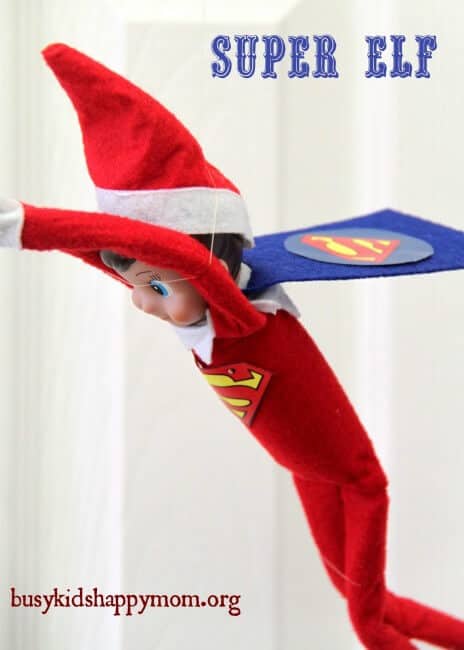 Top 50 of the BEST Elf on the Shelf ideas - So many fun ideas to do with your Elf leading up to Christmas! Your family will love these list amazing list of elf ideas! Super elf flying
