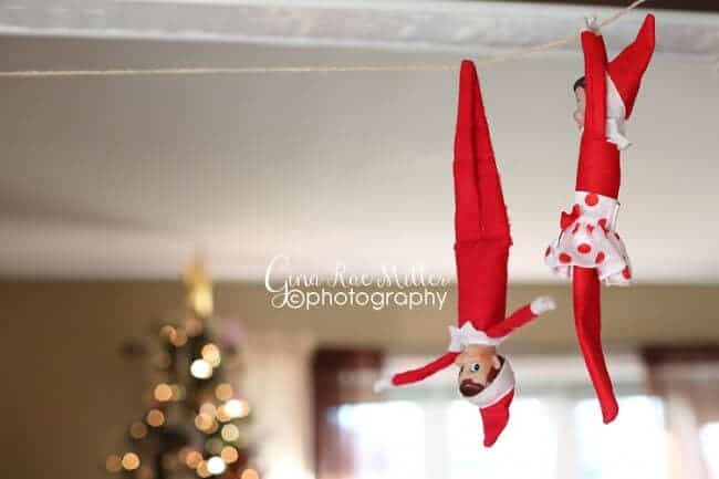 Top 50 of the BEST Elf on the Shelf ideas - So many fun ideas to do with your Elf leading up to Christmas! Your family will love these list amazing list of elf ideas! Elves zip lining